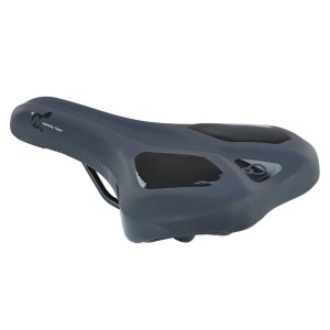 Schwarzer Prophete Trekking-Sattel mit Memory Foam für hohen Komfort.