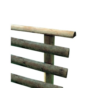 Halbrundholz Massivholz 7 cm x 250 cm x 3 cm