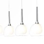 Brilliant Pendelleuchte Hadan, 4-flammig, Chrom/Weiß-Transparent. Hängelampe für Innenräume.