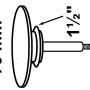 Kirchhoff Ablaufstopfen für Badewanne, Chrom, 70 mm Durchmesser, 47,8 mm (1 1/2) Anschluss.