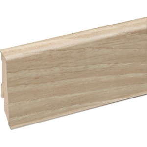 Sockelleiste K0210L Eiche Braunwald, PVC-Leiste mit Dichtlippe und Clip-System.