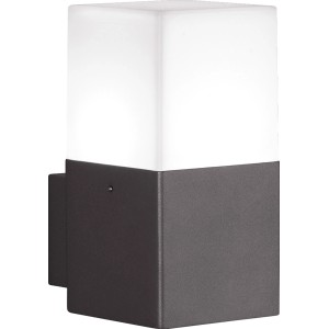 Moderne Trio LED-Außenwandleuchte Hudson, 1-flammig, in Anthrazit. Quadratisches Design für den Außenbereich.