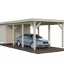 Palmako Carport Karl mit Geräteraum 315 x 732 cm Tauchgrundiert Grau FSC®_5