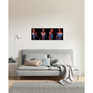 Komar Keilrahmenbild: Marvel Spider-Man Portrait in Blau, Leinwand auf Holzrahmen.