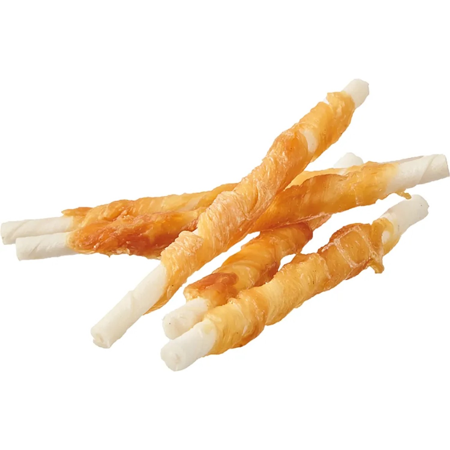 Primox Kausstangen Huhn, getrocknete Hunde-Snacks aus Rinderhaut mit Hühnerfleisch umwickelt.