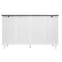 okwish Sideboard mit 4 Türen 2 Schubladen Wohnzimmer 150x90x40cm Weiß_8