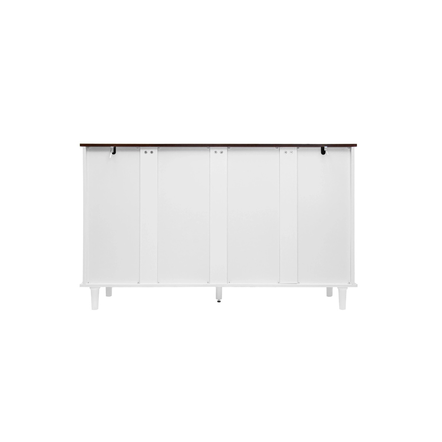 okwish Sideboard mit 4 Türen 2 Schubladen Wohnzimmer 150x90x40cm Weiß_8