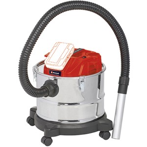 Einhell Akku-Aschesauger TE-AV 18/15 Li C-Solo: Aschesauger mit Metallsaugrohr und Rollen.
