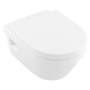 Villeroy & Boch Architectura Wand-WC-Set, Tiefspüler, Weiß. Hänge-WC mit WC-Sitz.