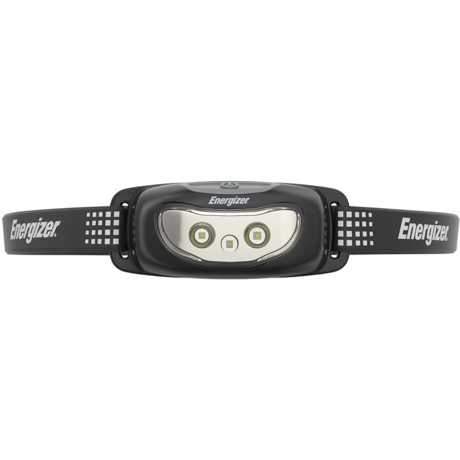 Energizer Universal+ Kopflampe mit 2 AAA Batterien, schwarze Stirnlampe mit LED Leuchten.