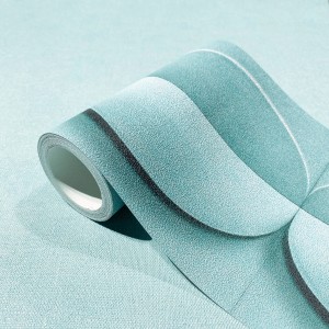 Marburg Bordüre Shades Iconic 12 in Blau mit grafischem Muster, Detailansicht.