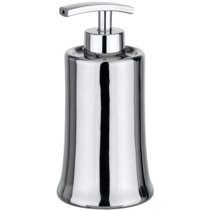 Wenko Seifenspender Slope Chrom aus Keramik, glänzend verchromt.