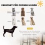 PawHut Welpenlaufstall für große Hunde (Husky, Labrador). Schulterhöhe < 60cm. Schwarzer Stahl-Hundeauslauf.