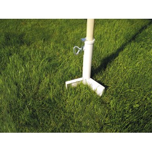 Videx Garden Rasendorn, weiß, für Sonnenschirme bis Ø 35mm. Schirmhalter für Rasen und Sand.