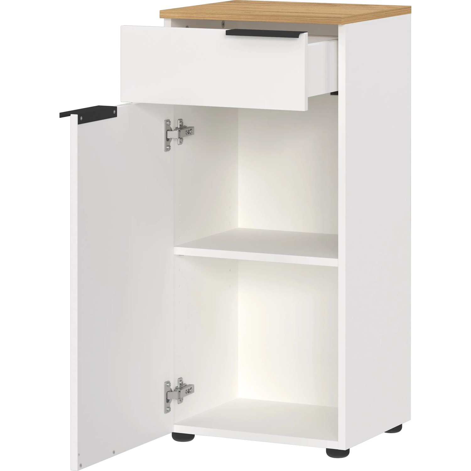 Germania Schrank 6005-633 Weiß/Eiche 39 cm x 85 cm x 34 cm FSC® kaufen bei OBI