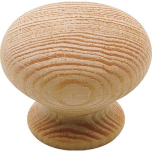 Knopf S300 aus Kiefernholz, Möbelknopf für einfache Montage.