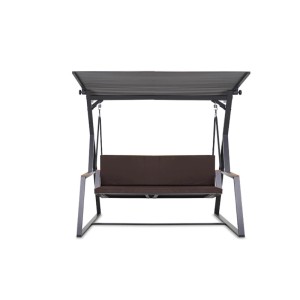 Braunes Polster für 3-Sitzer Hollywoodschaukel, 180x50x50cm, mit abnehmbarem Bezug.