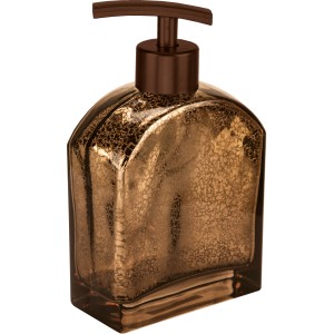 Brauner Kleine Wolke Seifenspender Arcor aus Glas mit Metallic-Optik.