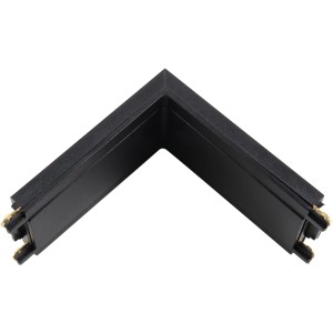 Schwarzer L-Verbinder für Brilliant Click & Shine Schienensystem, 2,5x5,5x5,5 cm.