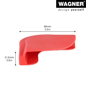 Wagner Kantenschutz Protector, 4er Set, rot, für Transporthilfen, 8,8x8,8cm.