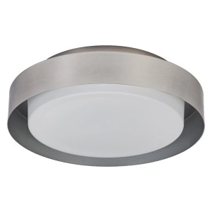 Ledvance LED-Deckenleuchte Orbis Madrid in Nickel, runde Form. Elegante Deckenlampe für Innenräume.