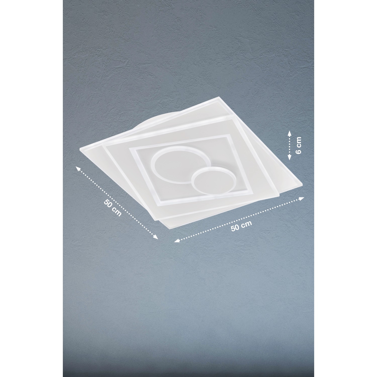Fischer & Honsel LED Deckenleuchte Ratio 6,4 cm x 50 cm Acrylglas Weiß