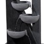 Dobar Design Gartenbrunnen XL Kaskade mit 4 Wasserschalen und LED Beleuchtung.