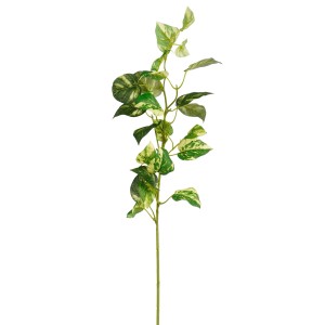 Grüne Mica Kunstpflanze Pothos, 74 cm hoch, detailgetreue Nachbildung.