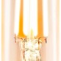 E27 LED-Leuchtmittel in Röhrenform, 4W, warmweißes Licht. Goldfarbenes Glas, 12,5x3,2cm.