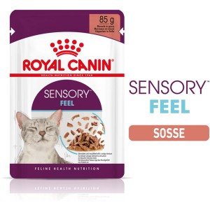 Royal Canin Sensory Feel Katzen-Nassfutter Soße, 85g Portionsbeutel für wählerische Katzen.