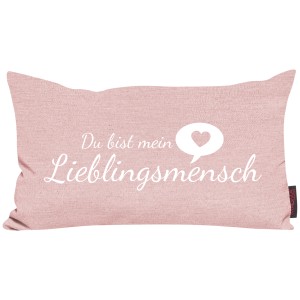 Magma Kissen Lieblingsmensch 30 cm x 50 cm Altrose