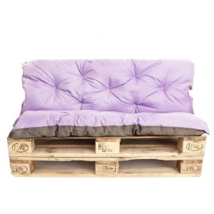 Setgarden Enkel Set Palettenkissen 120x50x50cm Sitzkissen + Rückenkissen 1tlg Purple