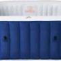Mobiler, marineblauer OBI Whirlpool SQUARE für 4 Personen, aufblasbar, quadratisch.