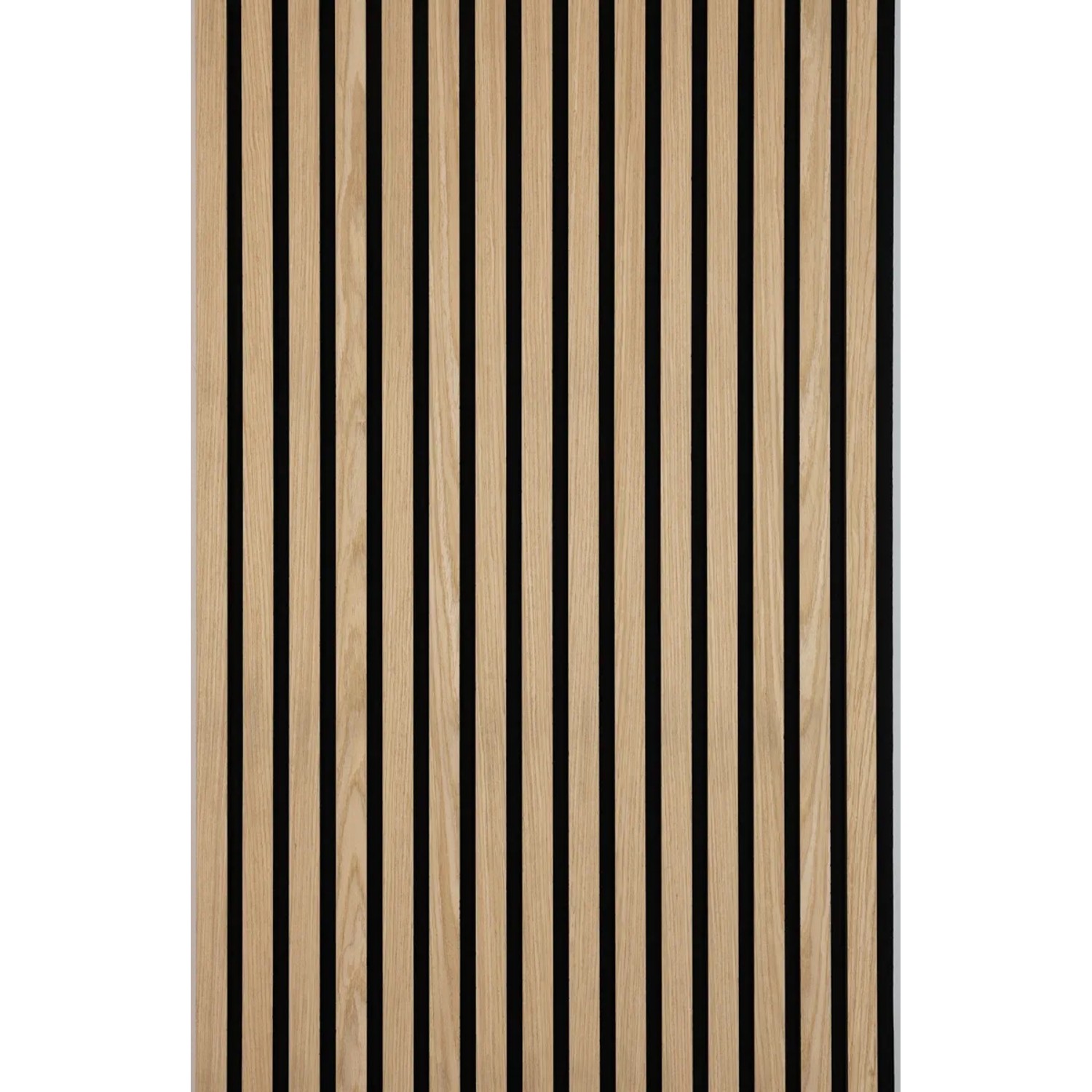 ECON Akustikpaneel Eiche, 240x60 cm, mit schwarzem MDF-Filz für Schallabsorption.