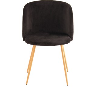 Kayoom Stuhl Celina 110, 2er-Set, Schwarz, Polsterstuhl mit Holzbeinen.