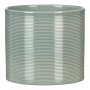 Scheurich Übertopf 828, Ø 12 cm, sage grün, gerippte Optik, für Innenbereich.