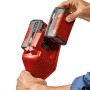Einhell Power X-Change Akku-Rasentrimmer mit eingesetzten Akkus.