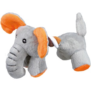 Trixie Spielfigur Elefant mit Tau, Plüschtier für Hunde, 17 cm.