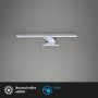 Moderne Briloner LED Spiegelleuchte Dun, 30 cm, Chrom, mit Spritzwasserschutz für Bad und WC.