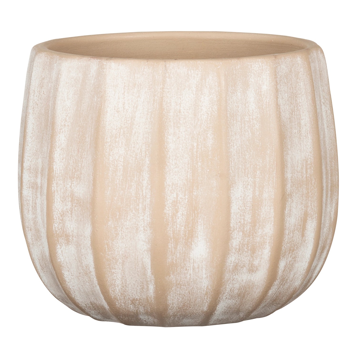 Scheurich Übertopf Runa, Ø 14 cm, in Creme-Weiß für den Innenbereich.