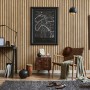 Wohnraum mit Grosfillex Wandverkleidung Element 3D Optik Linio Bamboo als Akzentwand.