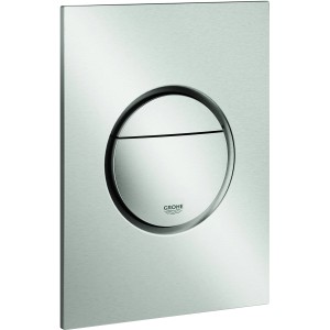 Grohe Nova Cosmopolitan S WC-Drückerplatte in Supersteel für 2-Mengen-Spülung.