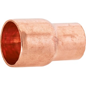 Löt-Absatznippel aus Kupfer, Ø 22 mm auf Ø 15 mm für Lötfittings.