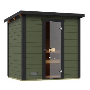 Weka Saunahaus Kaapi 2 Klassik-Ofen Graugrün