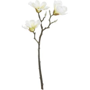 Mica Decorations Zweig Magnolien 55 cm Creme