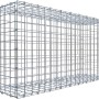Leere Gabiona C-Ring-Gabione, 50x100x30 cm, Maschenweite 5x5 cm, aus verzinktem Draht.