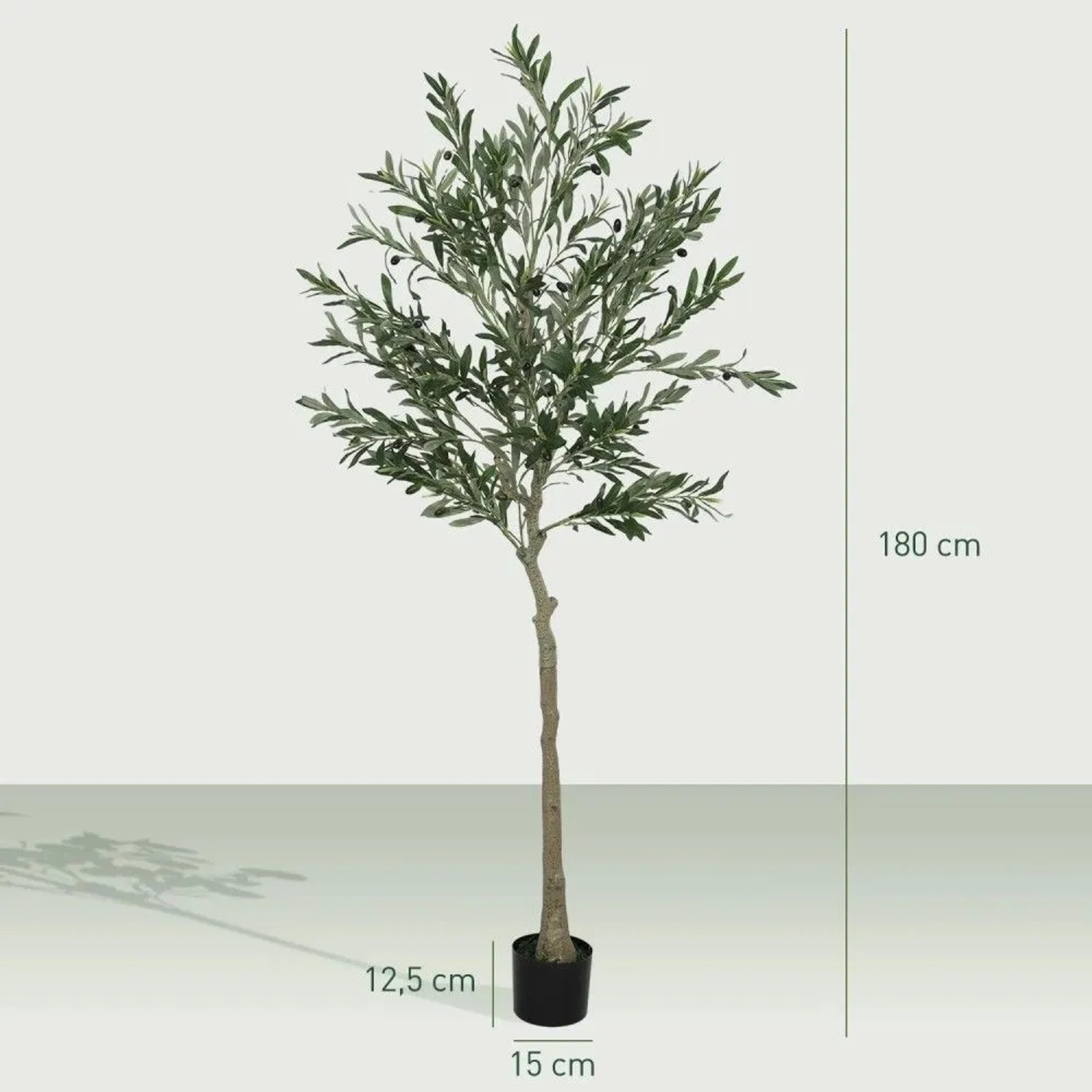 HOMCOM Künstlicher Olivenbaum Groß 180 cm Plastik Künstliche Pflanzen kaufen bei OBI