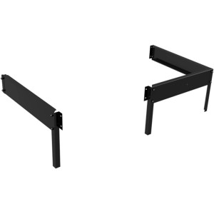 Halls Fundamentrahmen für Gewächshaus Qube Lean-to 24, schwarz, aus Stahl.