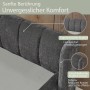 okwish Einzelbett 90x200cm mit Rückenlehne Chenille Kinderzimmer Grau ohne Matratze_7