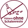 Symbol: Füttern ohne Schalenreste für Fidelio Sonnenblumenkerne, ideal für Terrasse und Balkon.